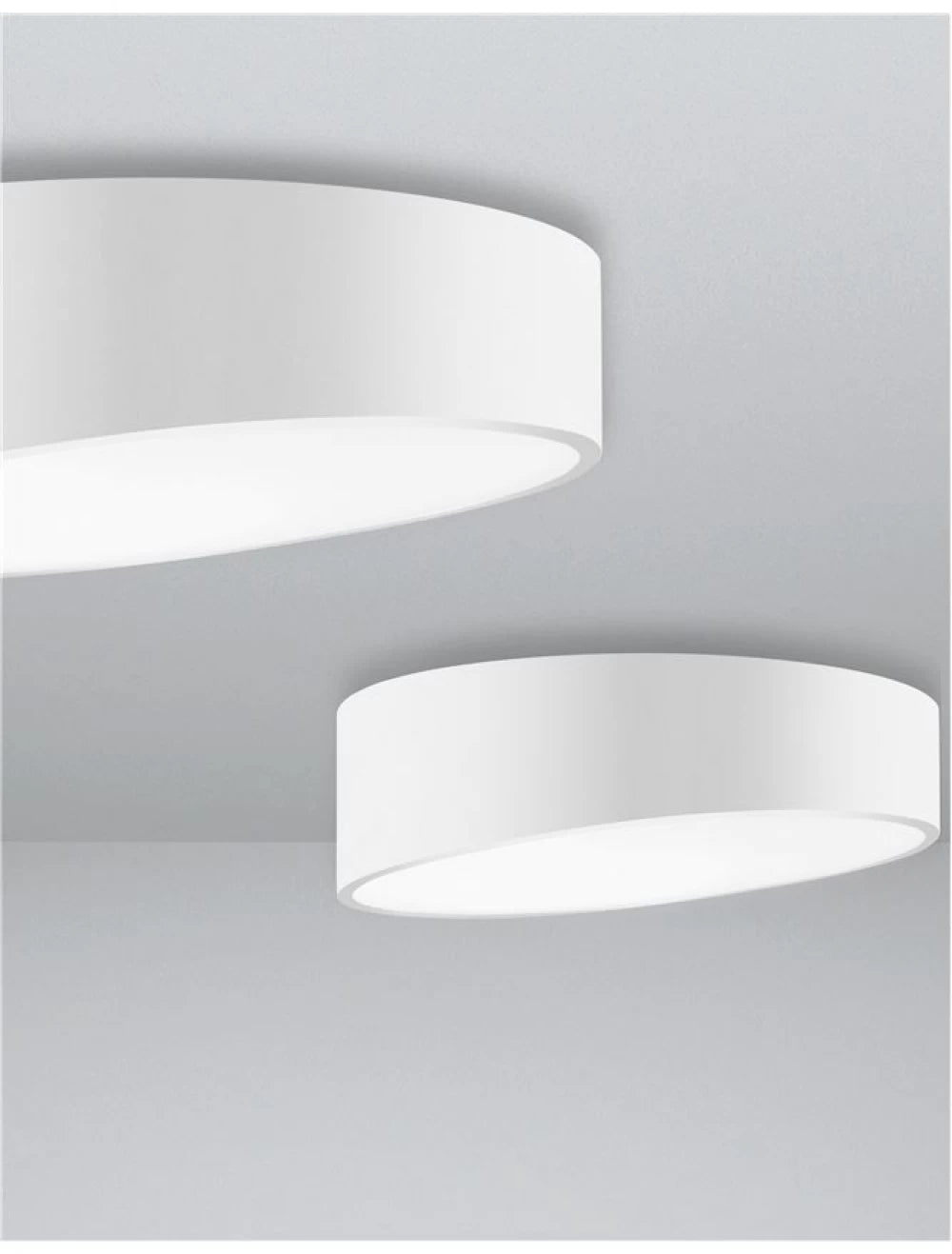 Plafoniera structura din Aluminiu Alb si abajur din Acrilic  H12xL40cm IP20 24W 2280lm 3000k MAGGIO