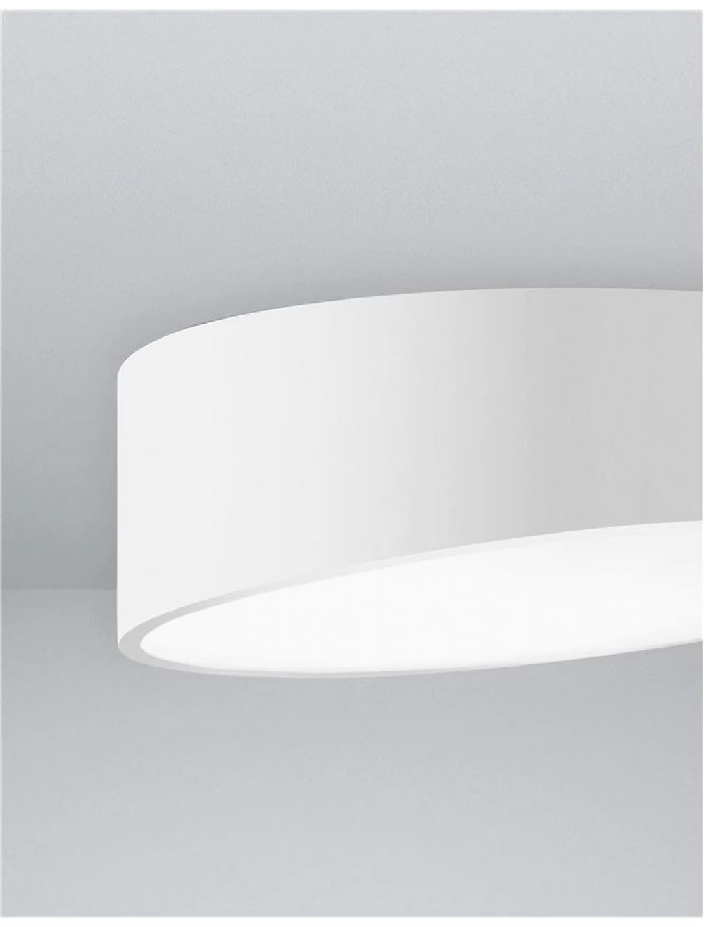 Plafoniera structura din Aluminiu Alb si abajur din Acrilic  H12xL40cm IP20 24W 2280lm 3000k MAGGIO