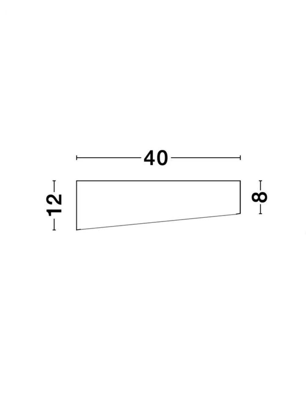 Plafoniera structura din Aluminiu Alb si abajur din Acrilic  H12xL40cm IP20 24W 2280lm 3000k MAGGIO