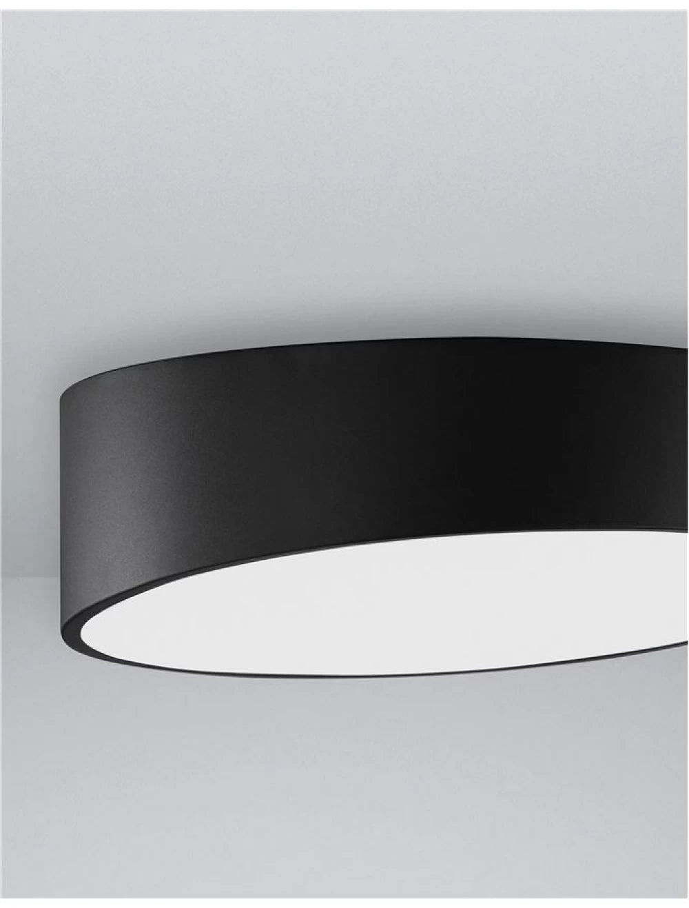 Plafoniera din Aluminiu Negru H12xL50cm IP20 60W 4280lm 3000k MAGGIO