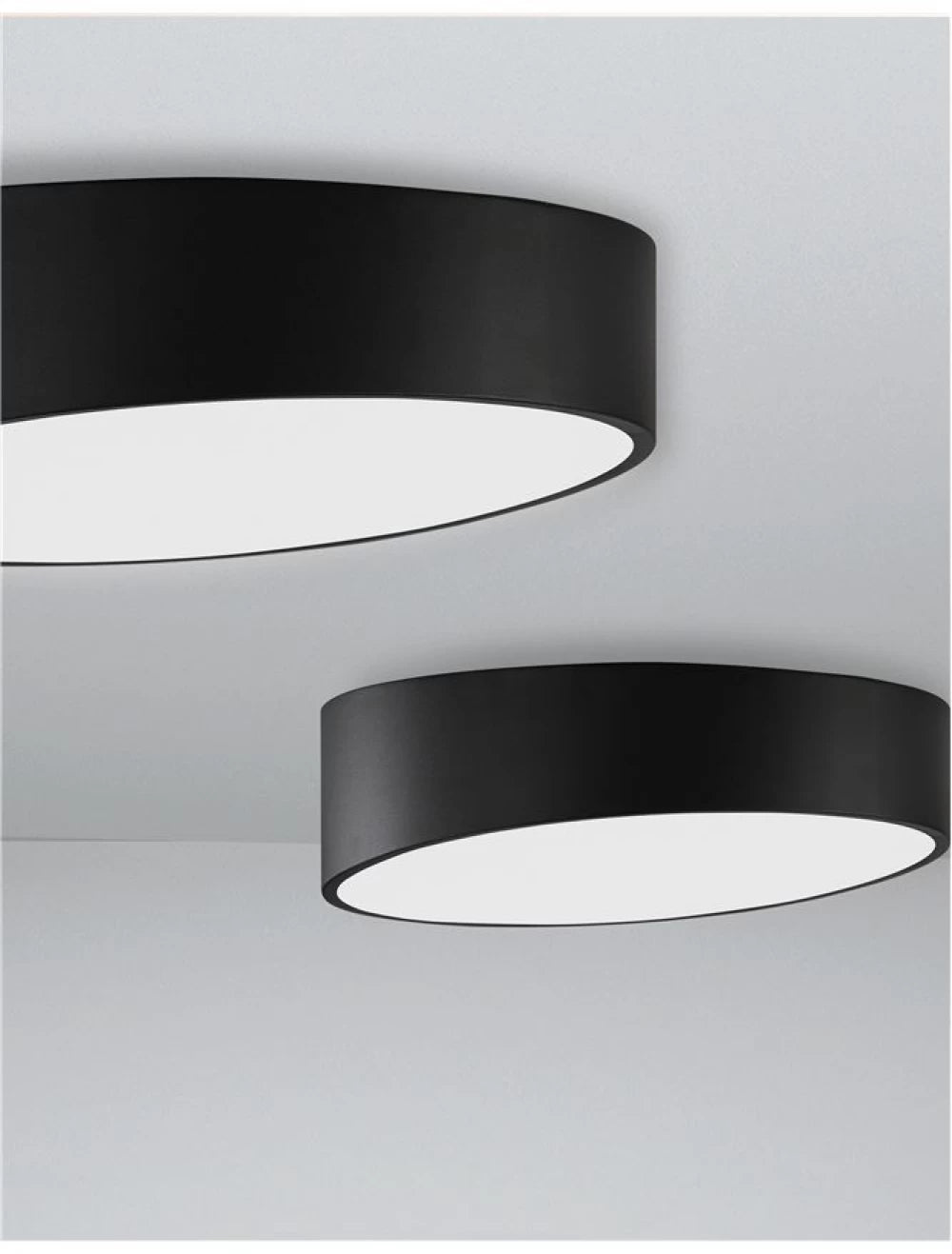 Plafoniera din Aluminiu Negru H12xL50cm IP20 60W 4280lm 3000k MAGGIO