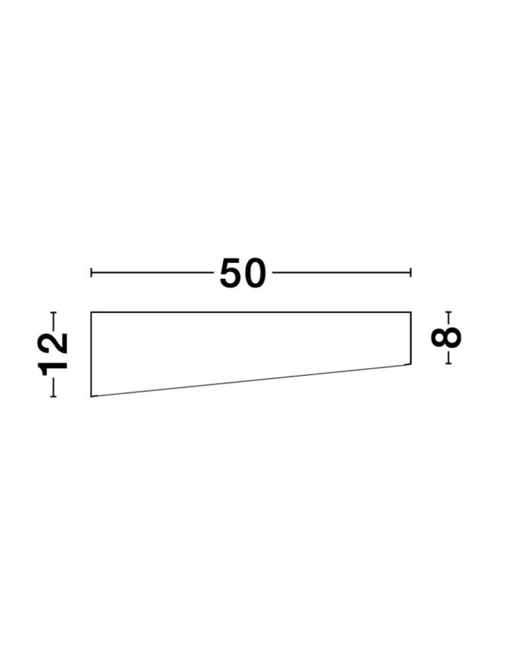 Plafoniera din Aluminiu Negru H12xL50cm IP20 60W 4280lm 3000k MAGGIO