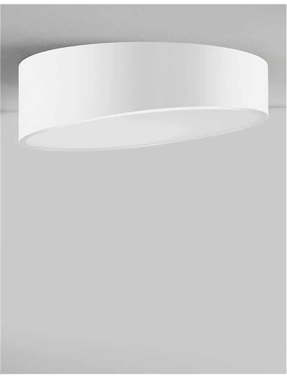 Plafoniera structura din Aluminiu Alb si abajur din Acrilic  H12xL50cm IP20 60W 4280lm 3000k MAGGIO