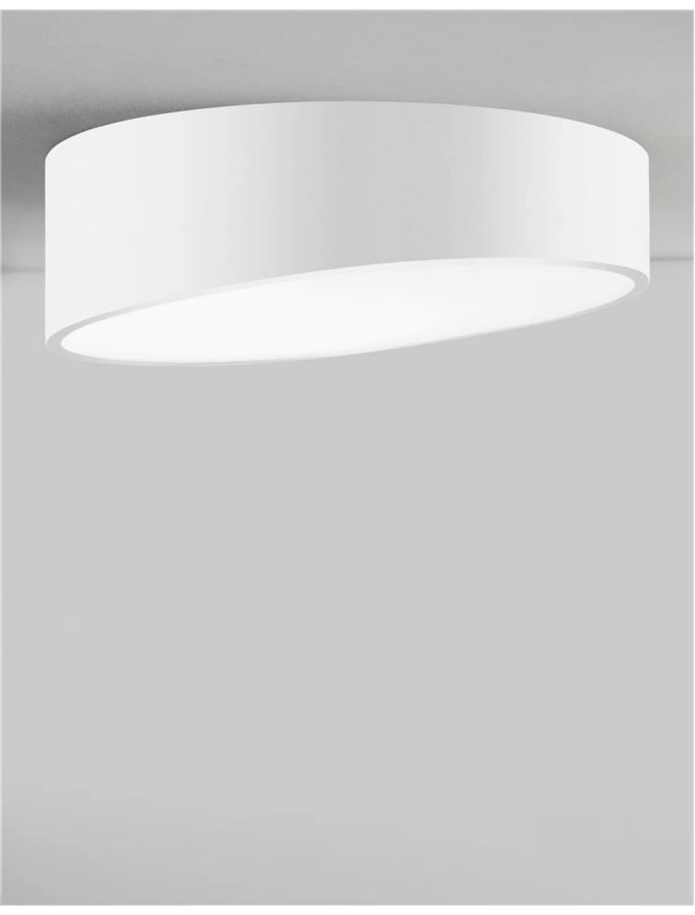 Plafoniera structura din Aluminiu Alb si abajur din Acrilic  H12xL50cm IP20 60W 4280lm 3000k MAGGIO