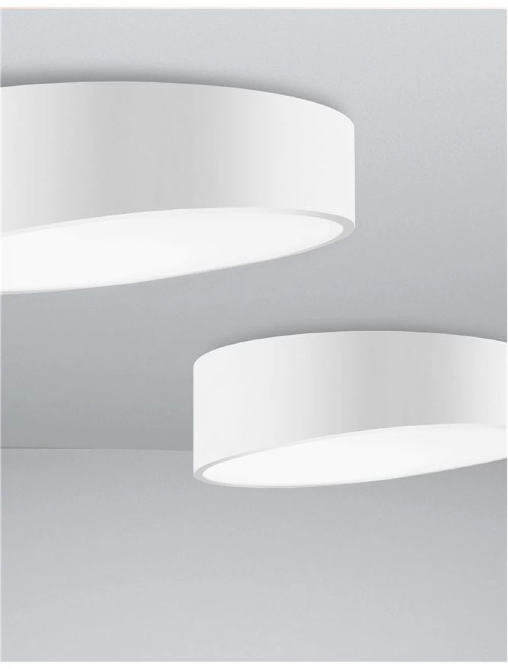 Plafoniera structura din Aluminiu Alb si abajur din Acrilic  H12xL50cm IP20 60W 4280lm 3000k MAGGIO