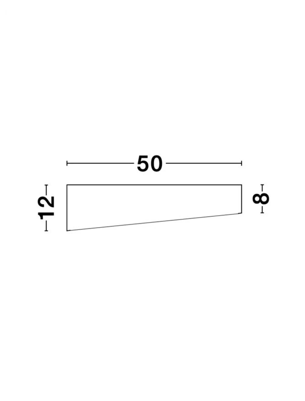 Plafoniera structura din Aluminiu Alb si abajur din Acrilic  H12xL50cm IP20 60W 4280lm 3000k MAGGIO