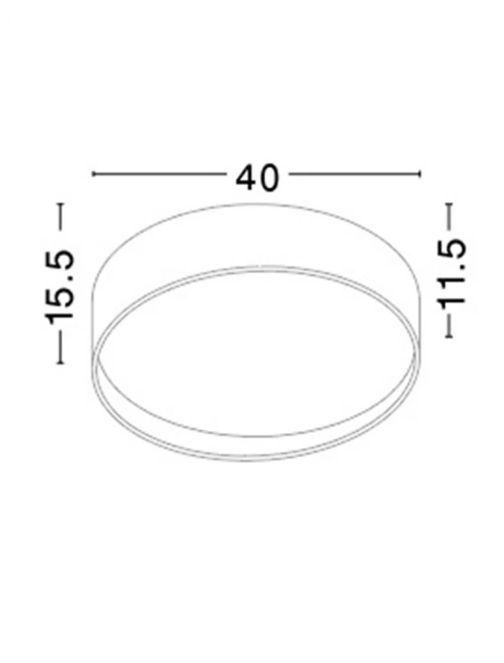 Plafoniera structura din Aluminiu Alb si abajur din Acrilic  H15.5xL40cm IP20 26W 1560lm 3000k FANO