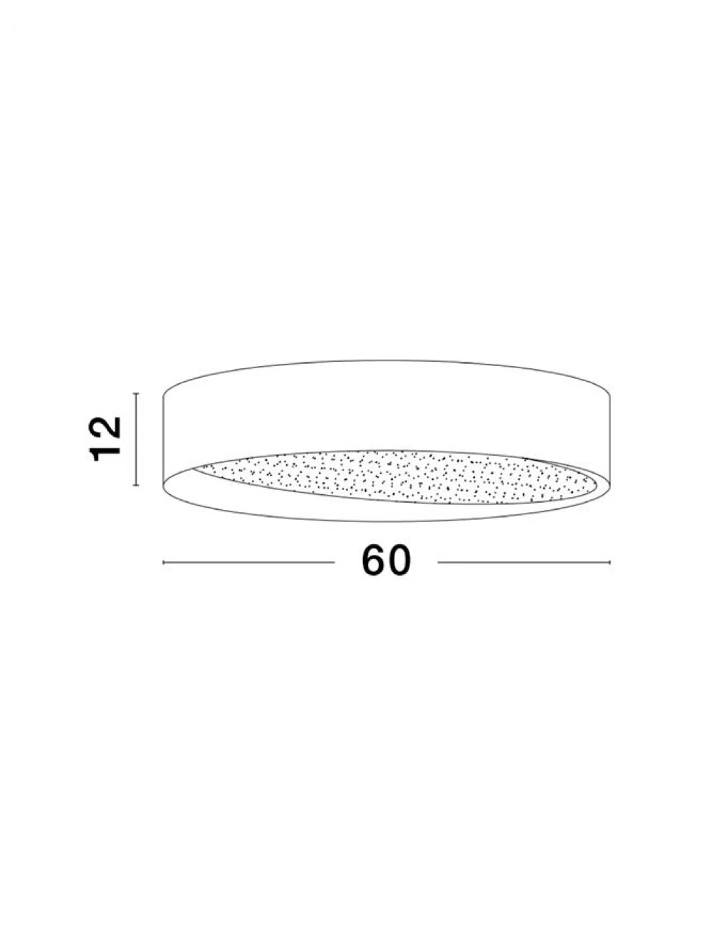 Plafoniera structura din Aluminiu Alb si abajur din Acrilic  H12xL60cm IP20 60W 3600lm 3000k OBY