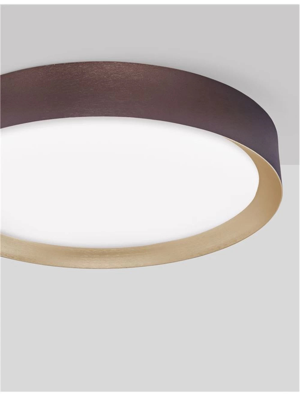 Plafoniera structura din Aluminiu Maro si abajur din Acrilic Alb H8.5xL55cm IP20 47W 3525lm 3000k LUTON