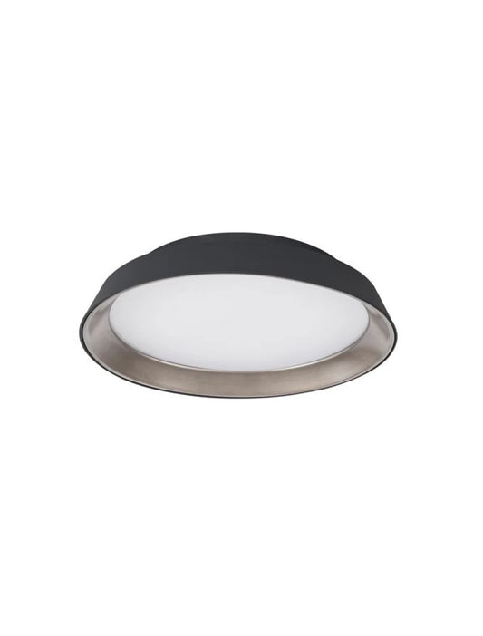 Plafoniera structura din Aluminiu Negru si abajur din Acrilic Alb H9.5xL45cm IP20 30W 1665lm 3000k VELA