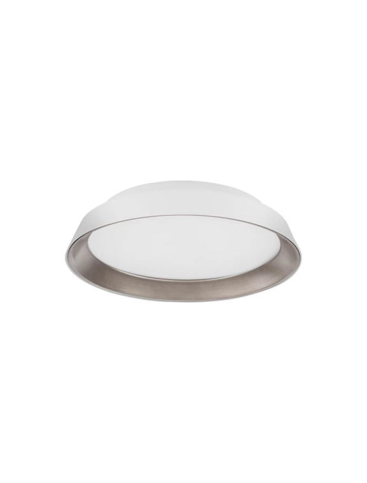 Plafoniera structura din Aluminiu Alb si abajur din Acrilic Alb H9.5xL45cm IP20 30W 1665lm 3000k VELA