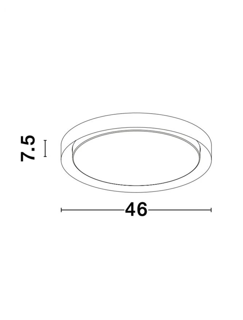 Plafoniera structura din Metal Alb si abajur din Acrilic Alb H7.5xL46cm IP20 40W 2200lm 3000k TROY