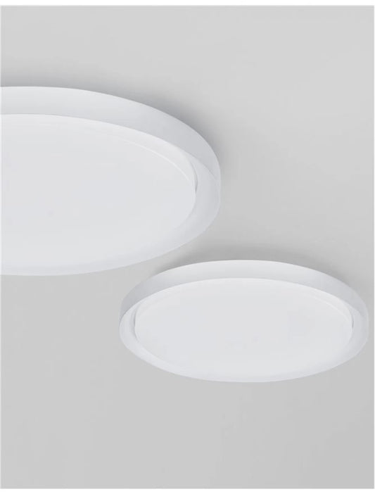 Plafoniera structura din Metal Alb si abajur din Acrilic Alb H7.5xL56cm IP20 50W 2750lm 3000k TROY