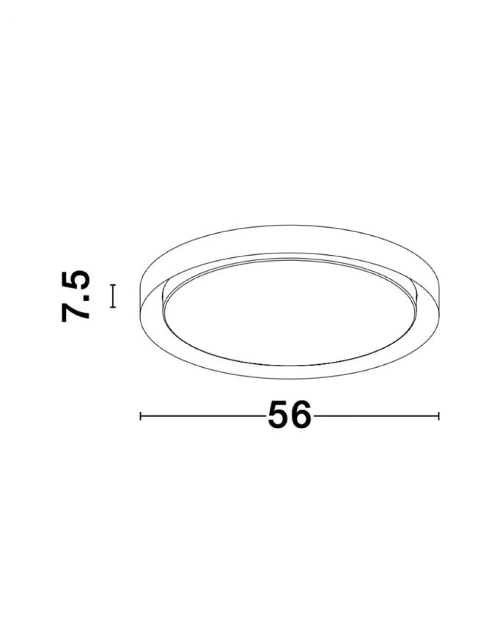 Plafoniera structura din Metal Alb si abajur din Acrilic Alb H7.5xL56cm IP20 50W 2750lm 3000k TROY