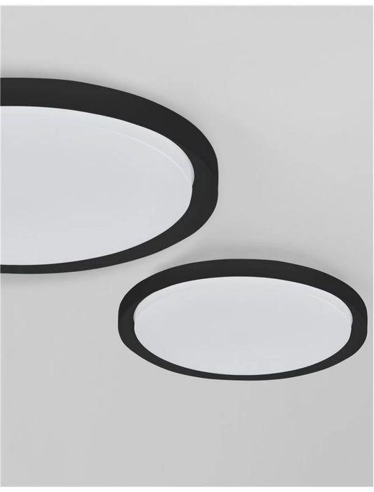 Plafoniera structura din Metal Negru si abajur din Acrilic Alb H7.5xL46cm IP20 40W 2200lm 3000k TROY