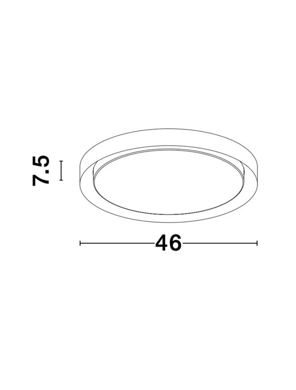 Plafoniera structura din Metal Negru si abajur din Acrilic Alb H7.5xL46cm IP20 40W 2200lm 3000k TROY