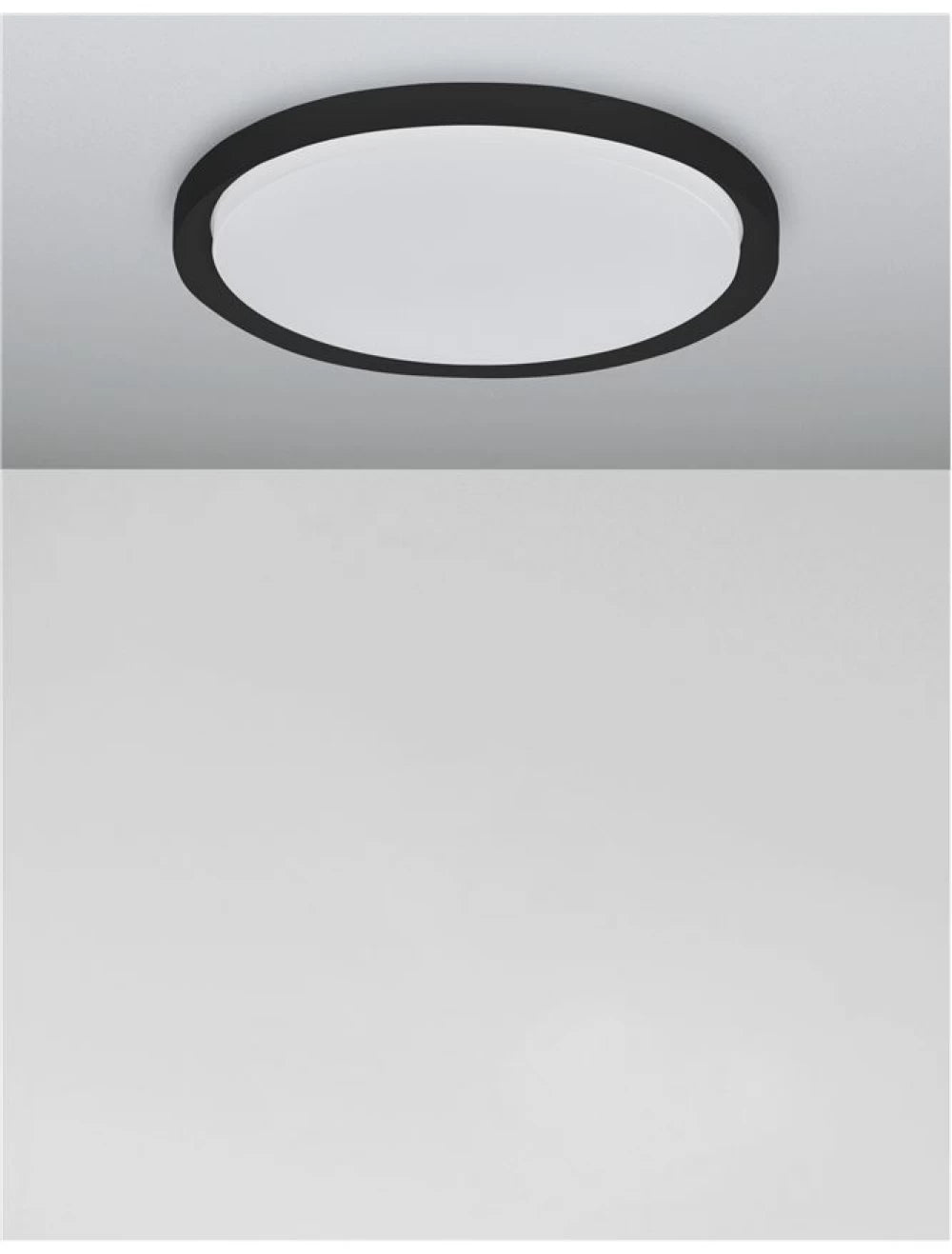 Plafoniera structura din Metal Negru si abajur din Acrilic Alb H7.5xL56cm IP20 50W 2750lm 3000k TROY