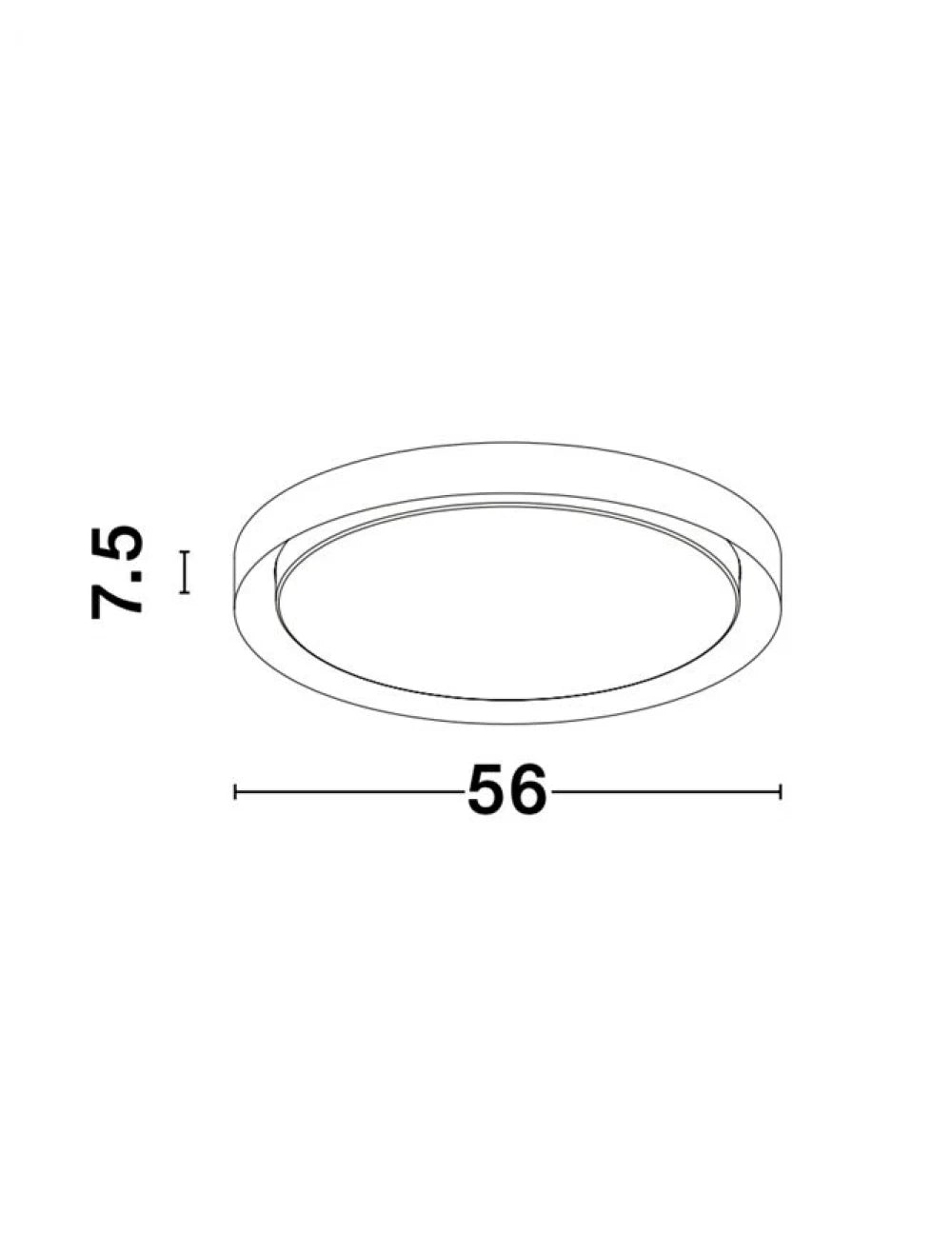 Plafoniera structura din Metal Negru si abajur din Acrilic Alb H7.5xL56cm IP20 50W 2750lm 3000k TROY
