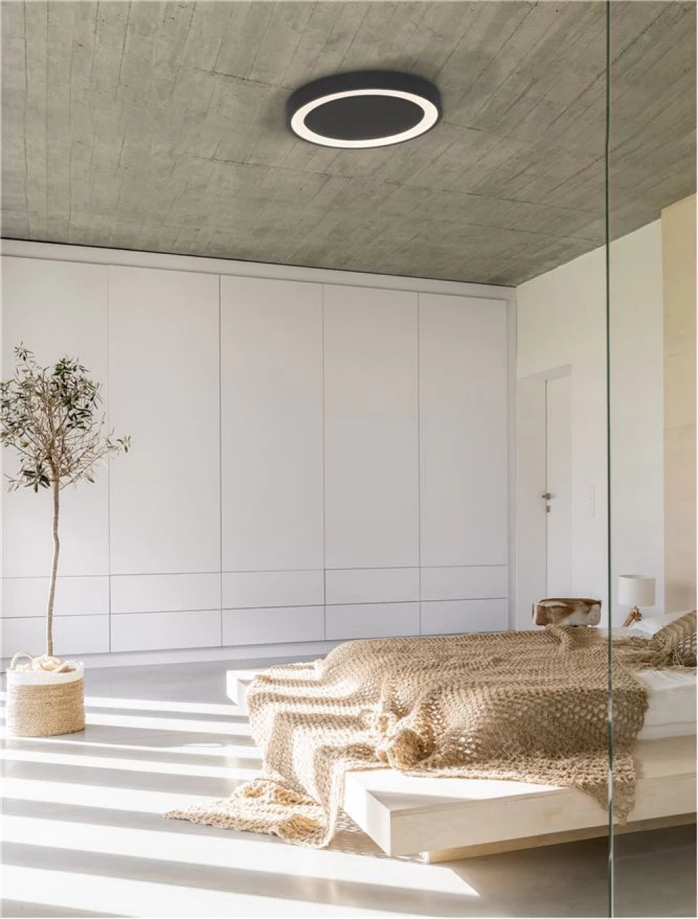 Plafoniera din Aluminiu Negru H5xL45cm IP20 30W 1590lm 3000k NODI