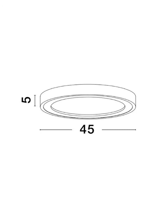 Plafoniera structura din Aluminiu Maro si abajur din Acrilic Alb H5xL45cm IP20 30W 1590lm 3000k NODI