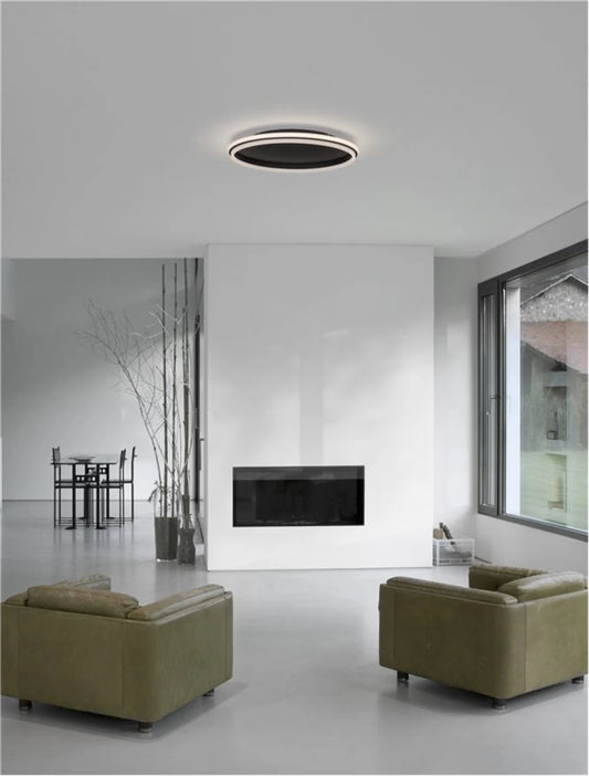 Plafoniera din Aluminiu Negru H6xL60cm IP20 52W 6339lm 3000k WILLOW