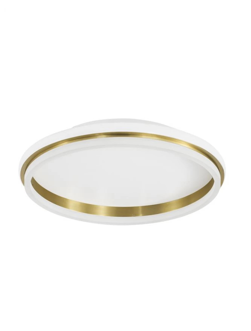 Plafoniera structura din Aluminiu Auriu si abajur din Acrilic Alb H6xL45cm IP20 38W 3761lm 3000k WILLOW
