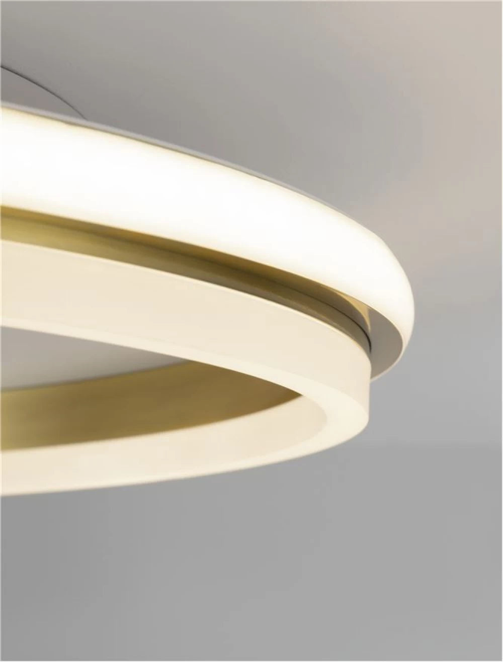 Plafoniera structura din Aluminiu Auriu si abajur din Acrilic Alb H6xL45cm IP20 38W 3761lm 3000k WILLOW