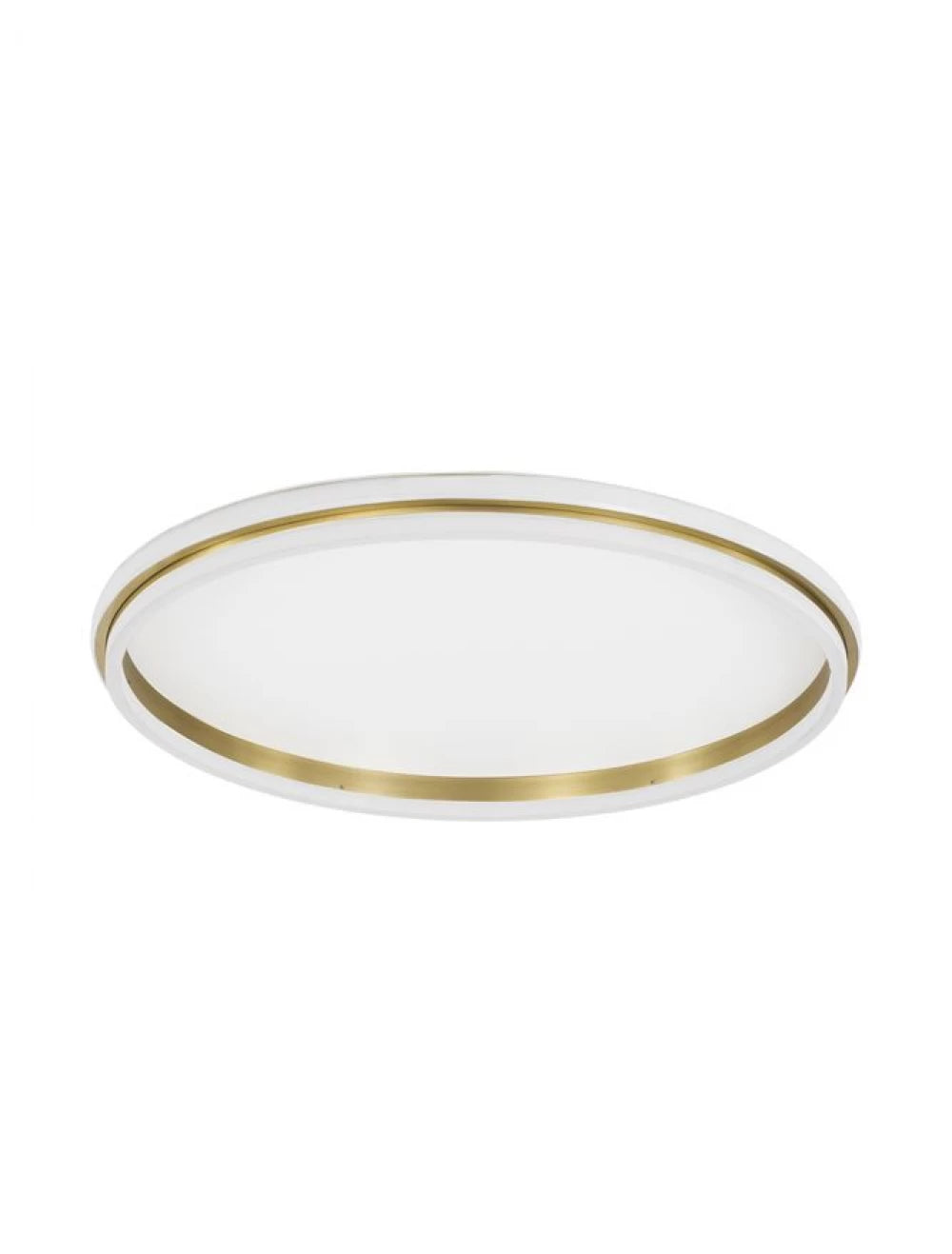 Plafoniera structura din Aluminiu Auriu si abajur din Acrilic Alb H6xL60cm IP20 52W 6339lm 3000k WILLOW