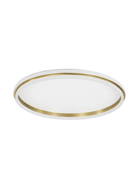 Plafoniera structura din Aluminiu Auriu si abajur din Acrilic Alb H6xL60cm IP20 52W 6339lm 3000k WILLOW
