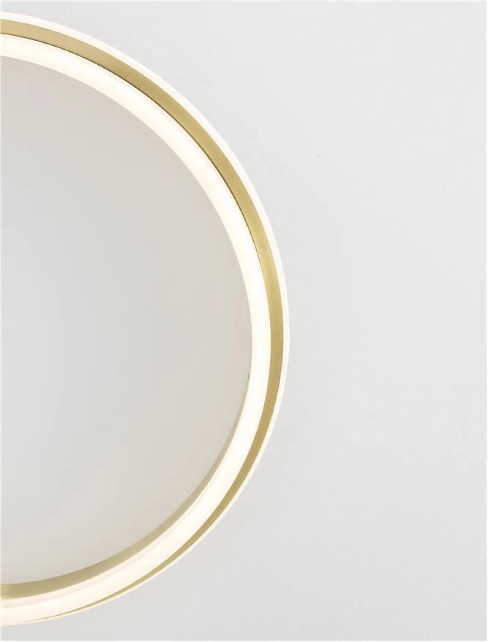 Plafoniera structura din Aluminiu Auriu si abajur din Acrilic Alb H6xL60cm IP20 52W 6339lm 3000k WILLOW