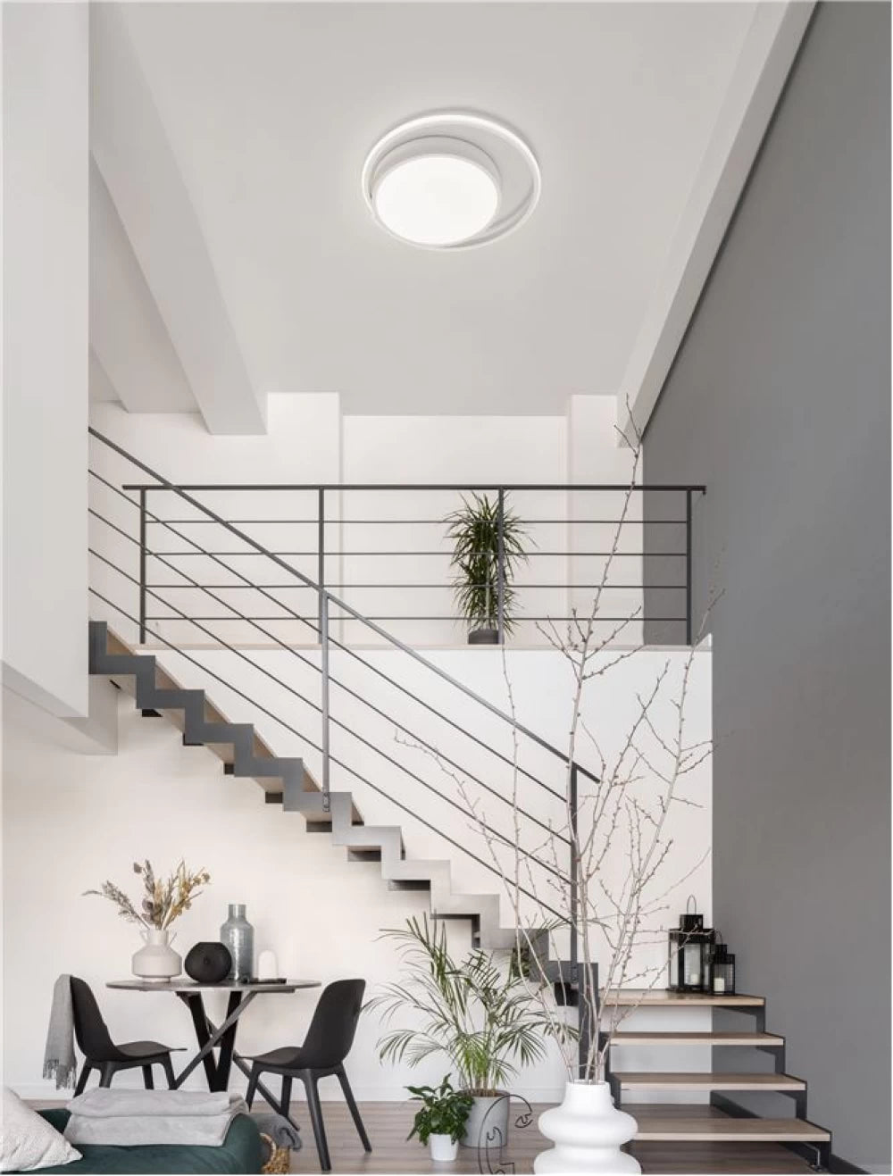 Plafoniera structura din Aluminiu Alb si abajur din Acrilic  H5xL40cm IP20 22W 1540lm 3000k ODREY