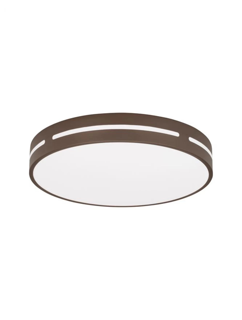 Plafoniera structura din Aluminiu Maro si abajur din Acrilic Alb H6xL45cm IP20 30W 1825lm 3000k WHEEL