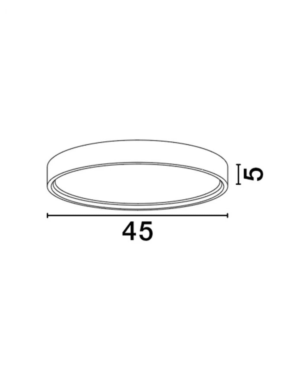Plafoniera din Aluminiu Negru H5xL45cm IP20 30W 2400lm 3000k OLAF