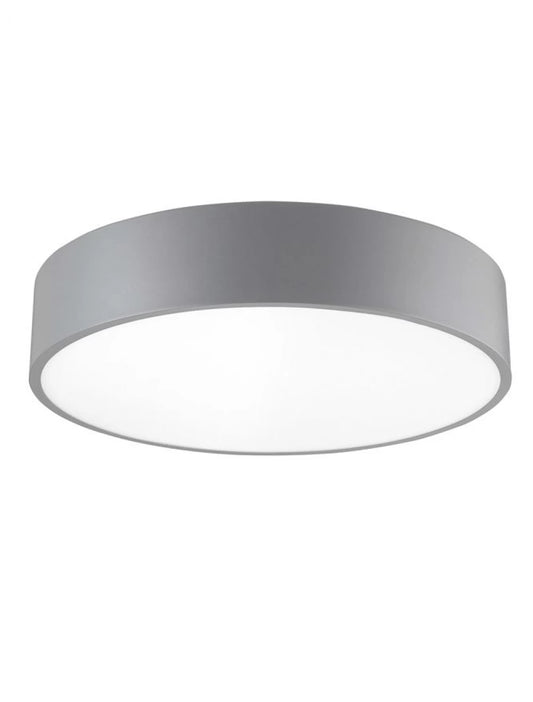 Plafoniera structura din Aluminiu Gri si abajur din Acrilic Alb H10xL40cm IP20 30W 1800lm 3000k RODA
