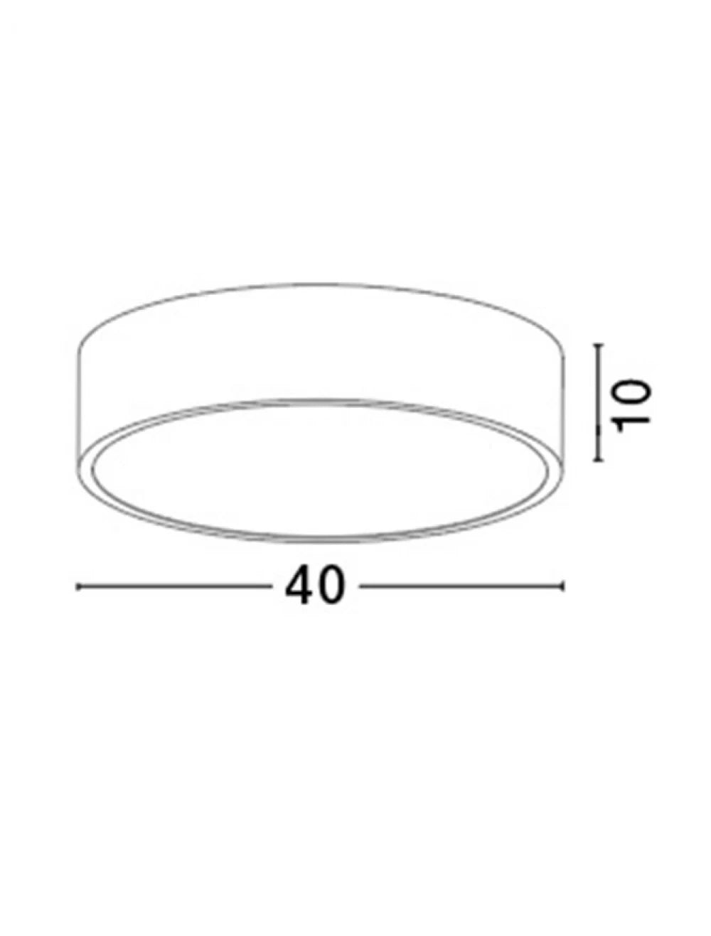Plafoniera structura din Aluminiu Gri si abajur din Acrilic Alb H10xL40cm IP20 30W 1800lm 3000k RODA