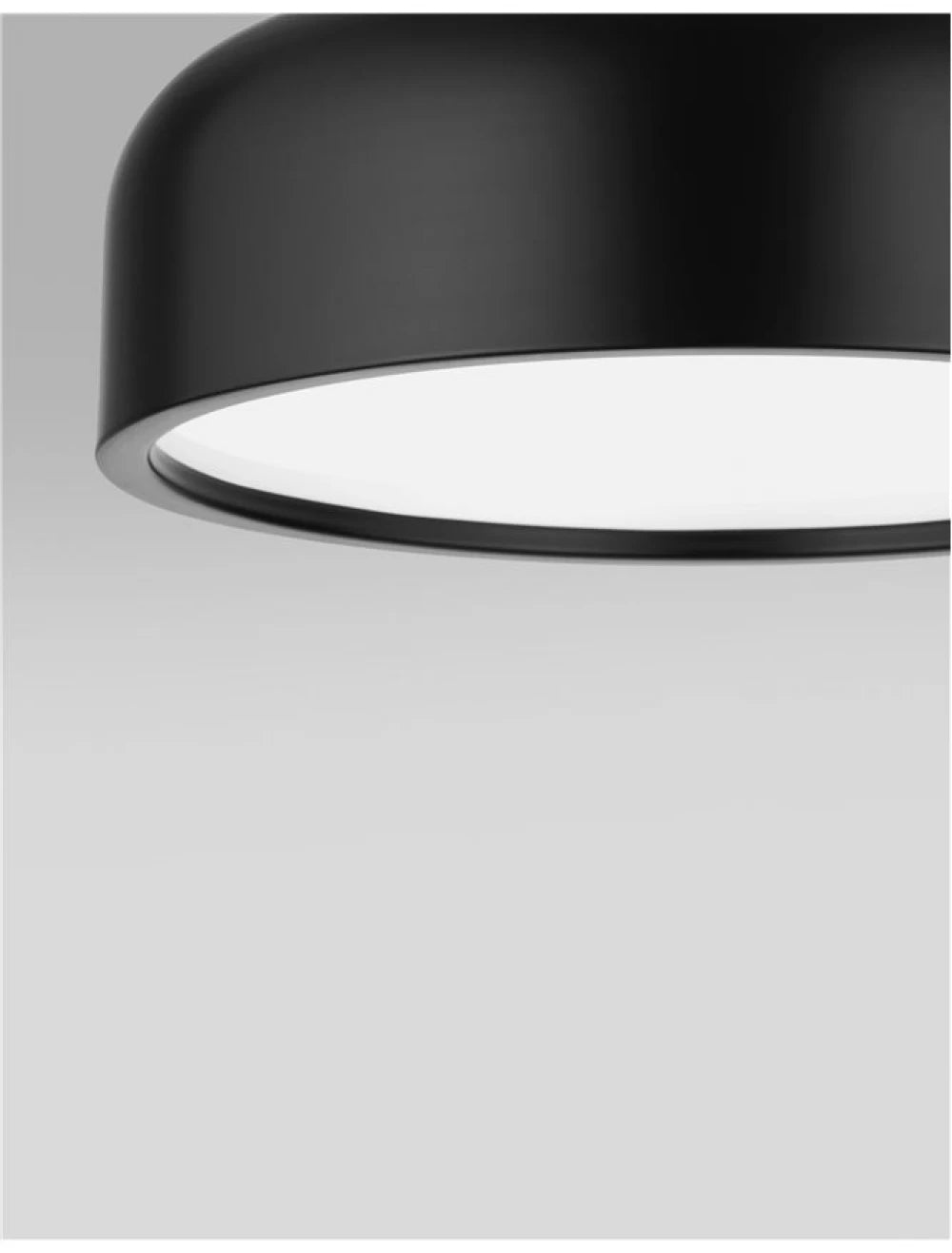 Plafoniera structura din Metal Negru si abajur din Acrilic Alb H13xL35cm IP20 PERLETO
