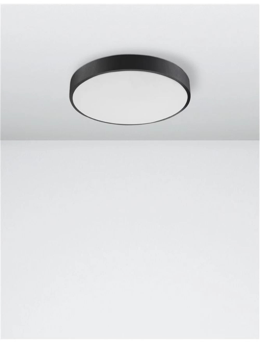 Plafoniera din Aluminiu Negru H5xL40cm IP20 24W 1380lm 3000k HADON