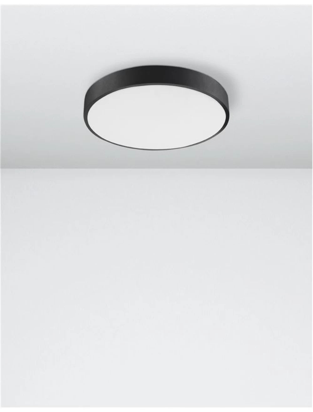 Plafoniera din Aluminiu Negru H5xL40cm IP20 24W 1380lm 3000k HADON