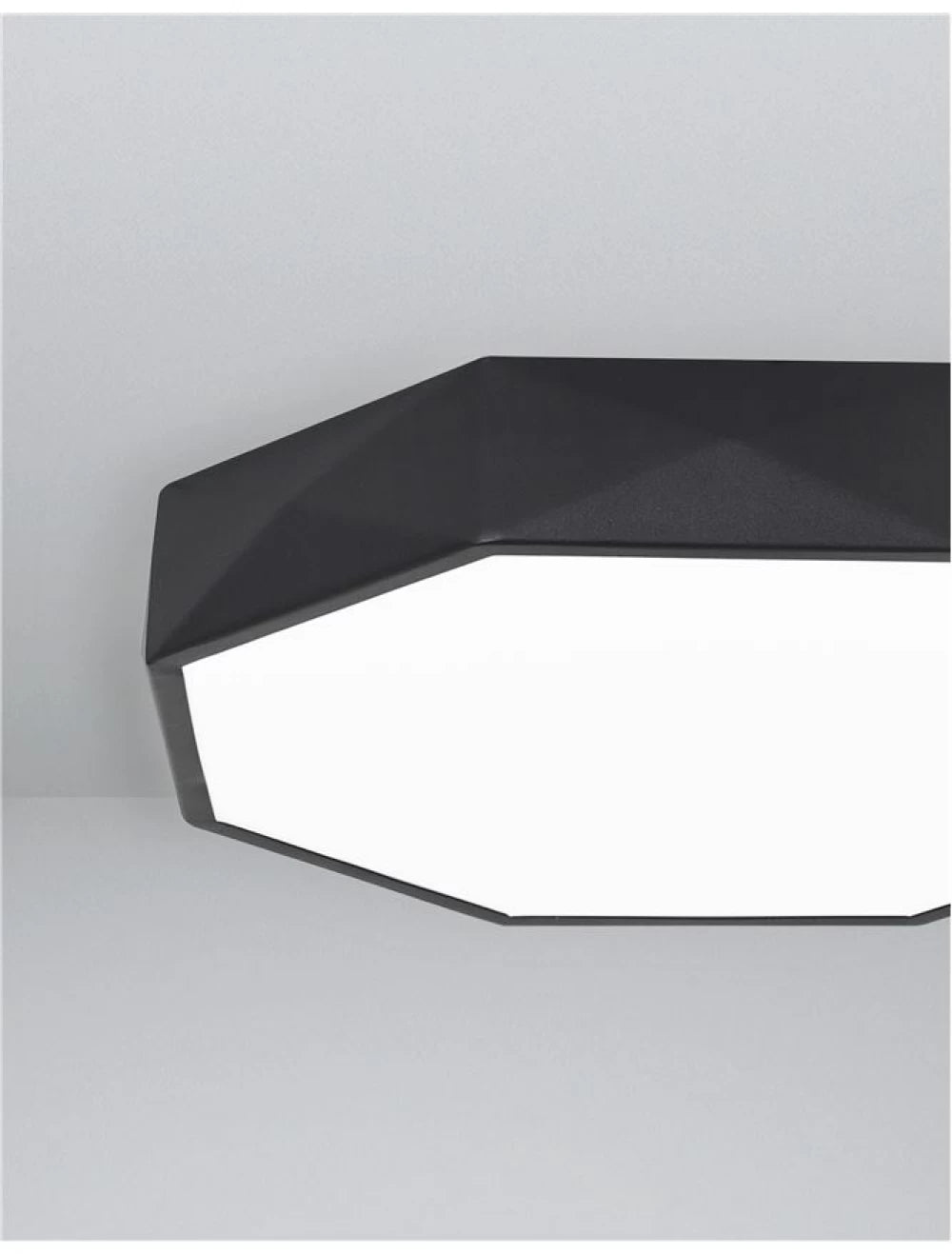 Plafoniera din Aluminiu Negru H6xL40cm IP20 24W 1380lm 3000k EBEN