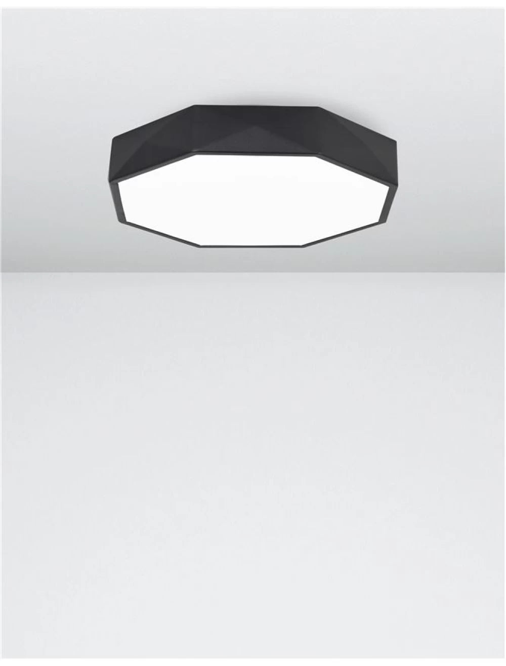 Plafoniera din Aluminiu Negru H6xL40cm IP20 24W 1380lm 3000k EBEN