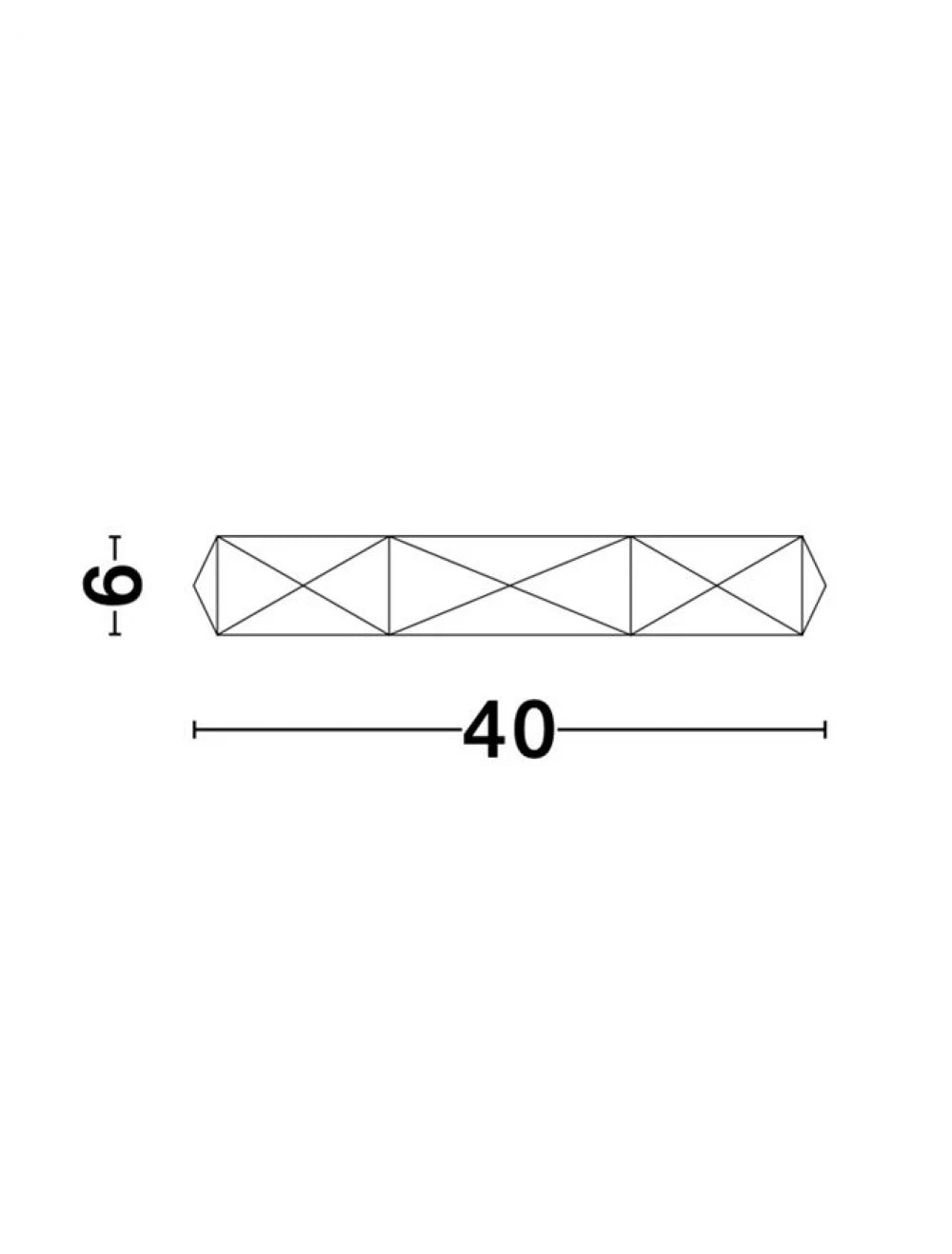 Plafoniera din Aluminiu Negru H6xL40cm IP20 24W 1380lm 3000k EBEN