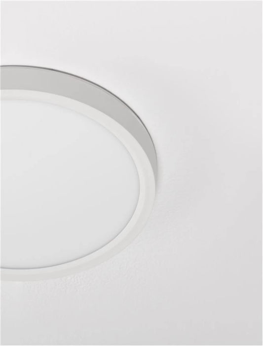 Plafoniera structura din Plastic ABS Alb si abajur din Acrilic  H2.5xL30cm IP20 24W 2400lm 3000-4000-6500k DIXIE