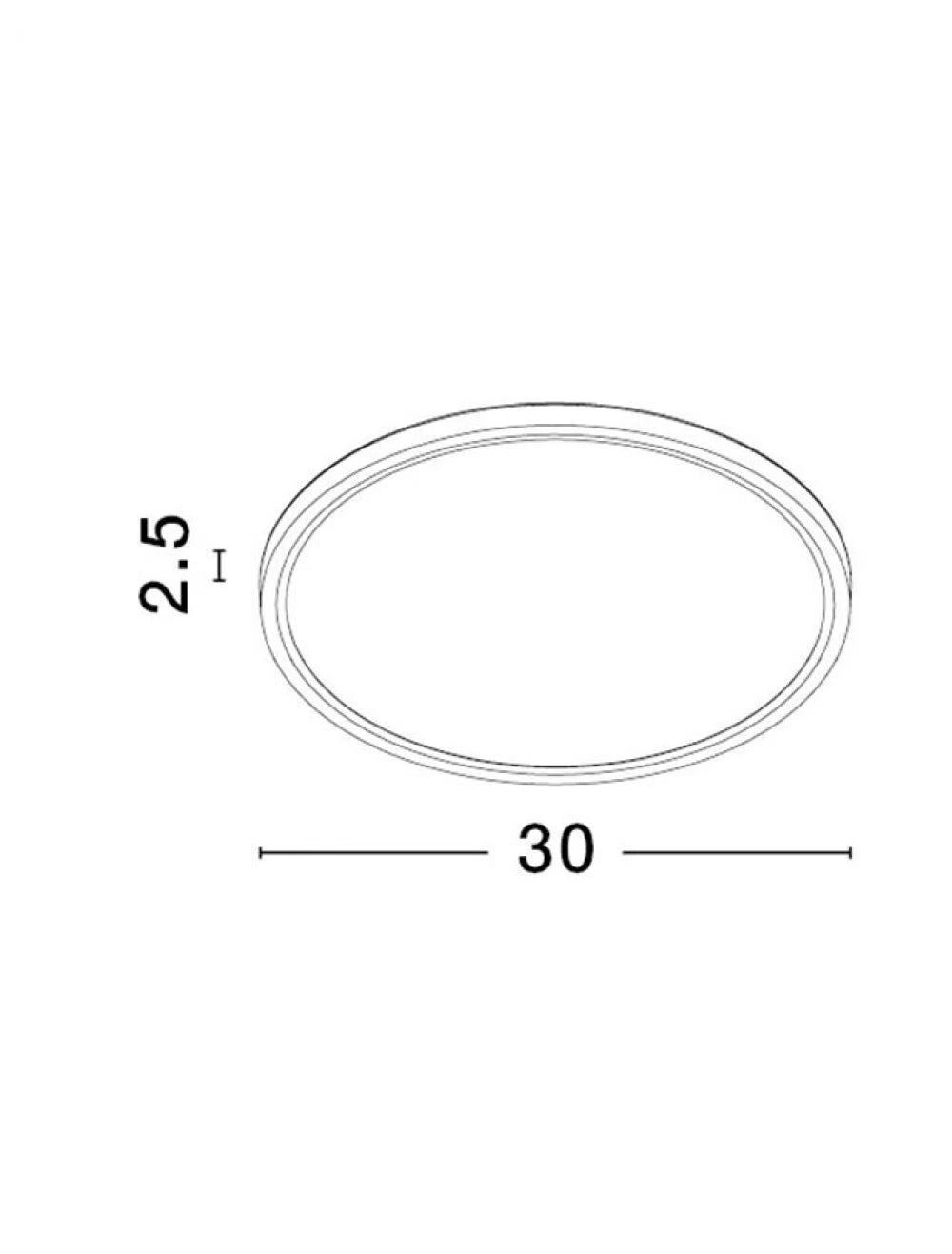 Plafoniera structura din Plastic ABS Alb si abajur din Acrilic  H2.5xL30cm IP20 24W 2400lm 3000-4000-6500k DIXIE
