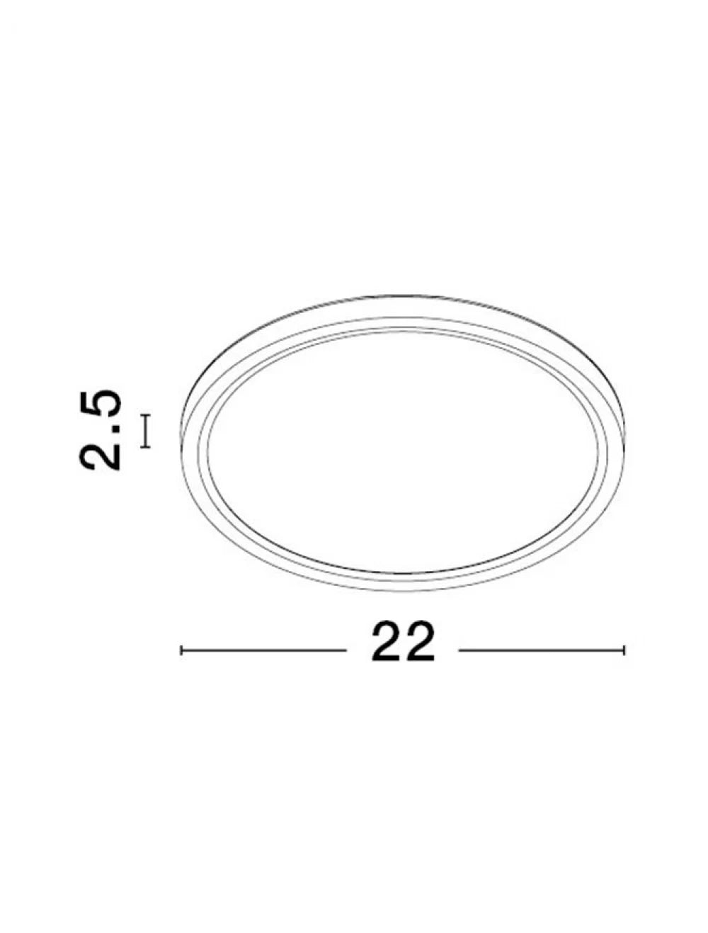 Plafoniera din Plastic ABS Negru H2.5xL22cm IP20 18W 1800lm 3000-4000-6500k DIXIE