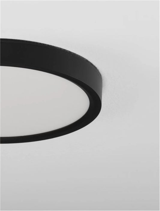Plafoniera din Plastic ABS Negru H2.5xL30cm IP20 24W 2400lm 3000-4000-6500k DIXIE