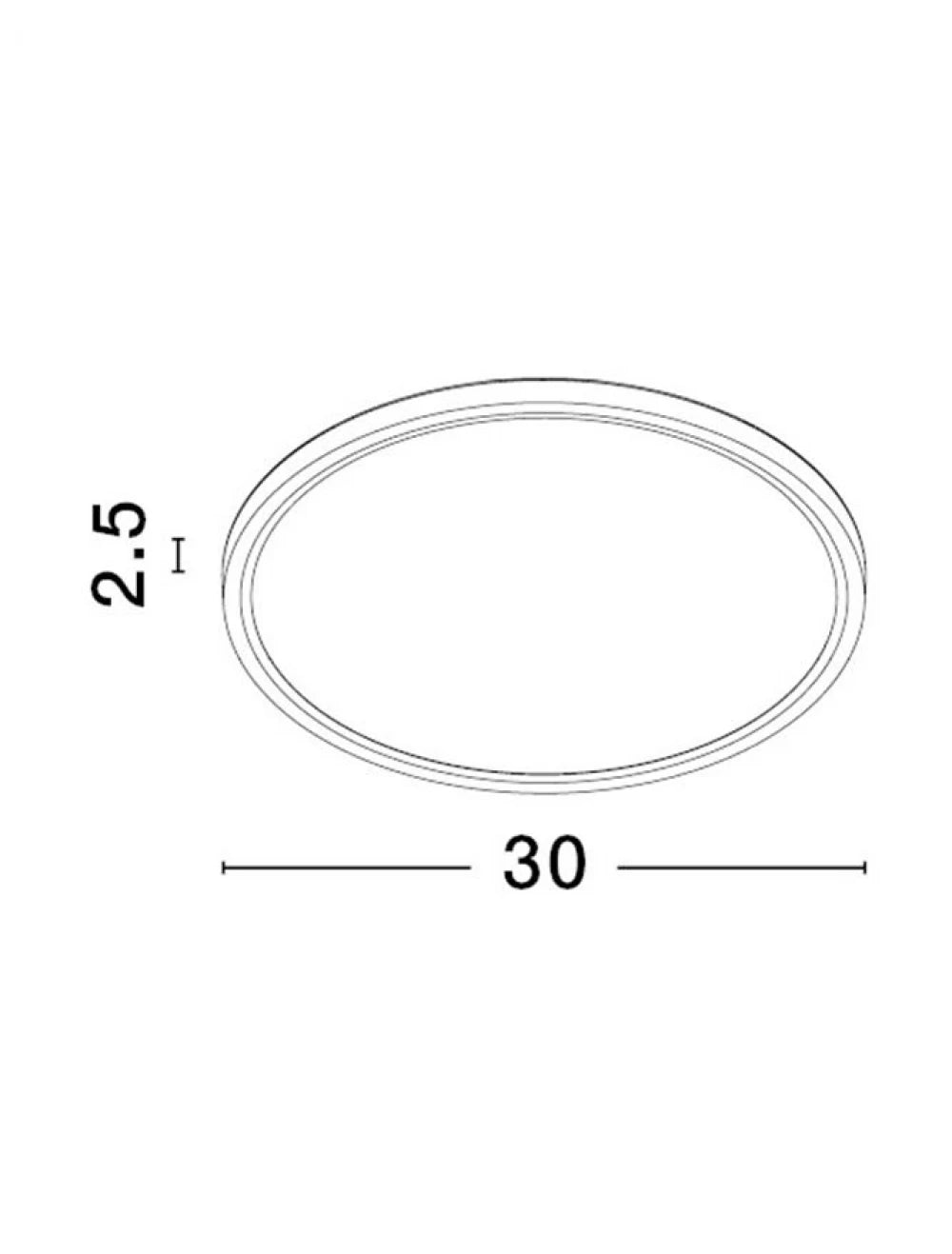 Plafoniera din Plastic ABS Negru H2.5xL30cm IP20 24W 2400lm 3000-4000-6500k DIXIE