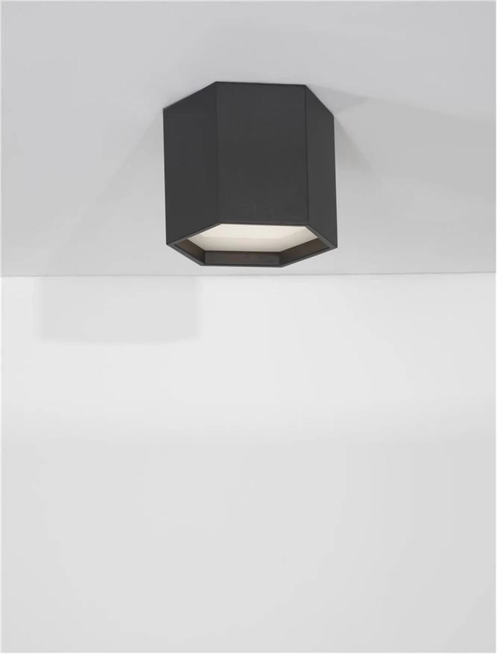 Plafoniera din Aluminiu Negru H20xL25cm IP20 10W 600lm 3000k SAMBA