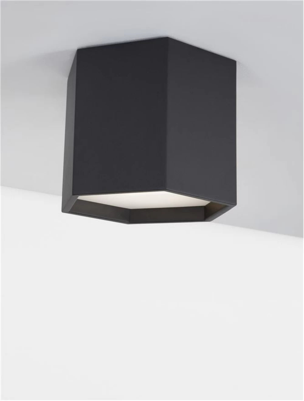 Plafoniera din Aluminiu Negru H20xL25cm IP20 10W 600lm 3000k SAMBA