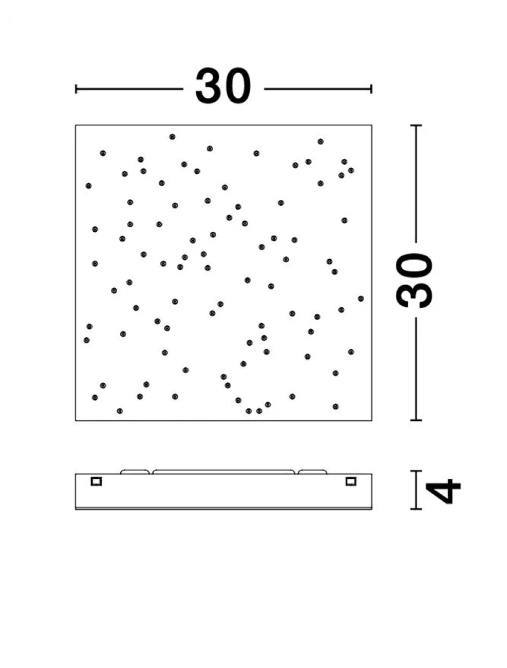 Plafoniera din Plastic ABS Alb H4xL30cm IP20 8W 930lm 3000-4000k CIELO