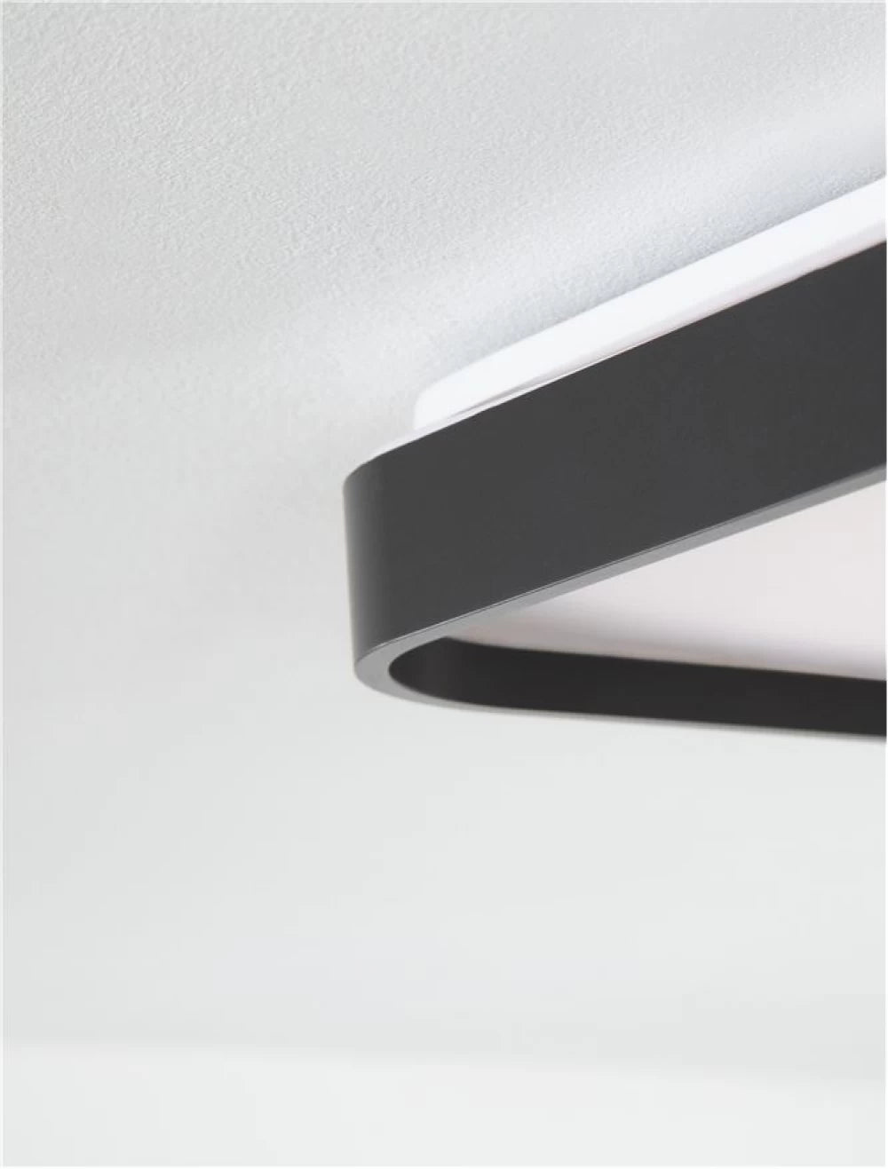 Plafoniera din Aluminiu Negru H6xL48cm IP20 30W 1800lm 3000k ATHOS